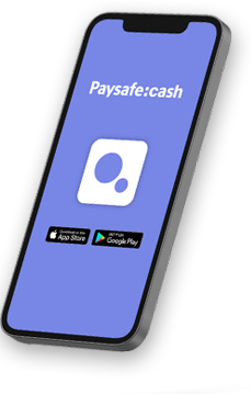 phone displaying the Paysafecash App download button screen